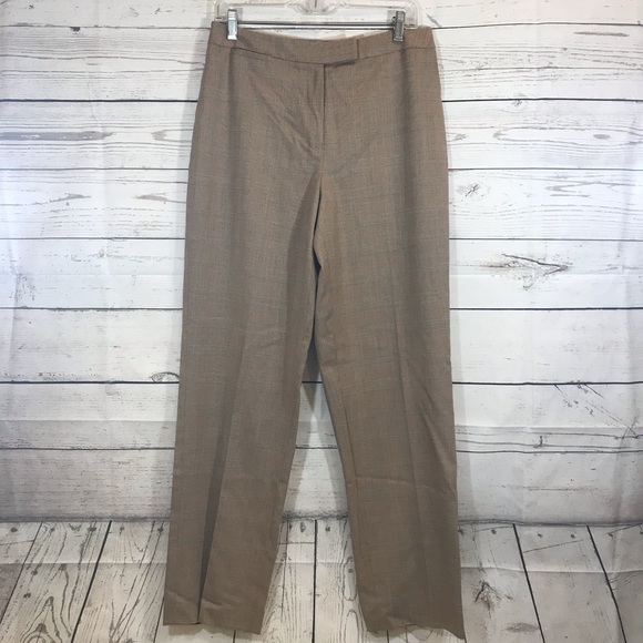 Talbots Lightweight Wool Tan Dress Pants 10 - Picture 2 of 8